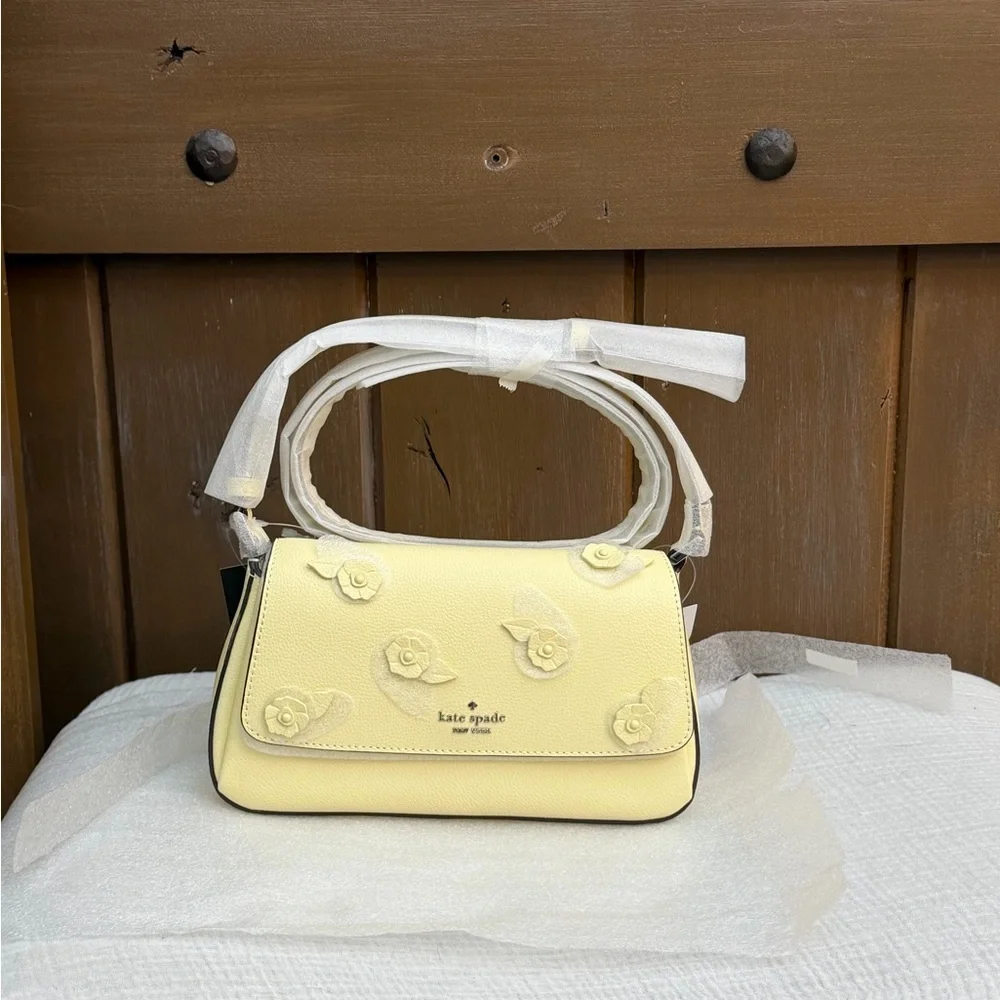 Kate‎ Spade  Sutton Floral Mini Crossbody NWT  Originally $329 Beautiful Lemon